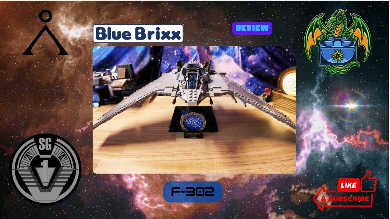 Blue Brixx Stargate SG-1- F-302 review! Set 106843 - 1356 pcs