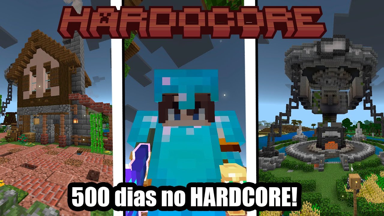 Tudo o que fiz em 500 dias no meu MUNDO ETERNO no HARDCORE! Minecraft Bedrock