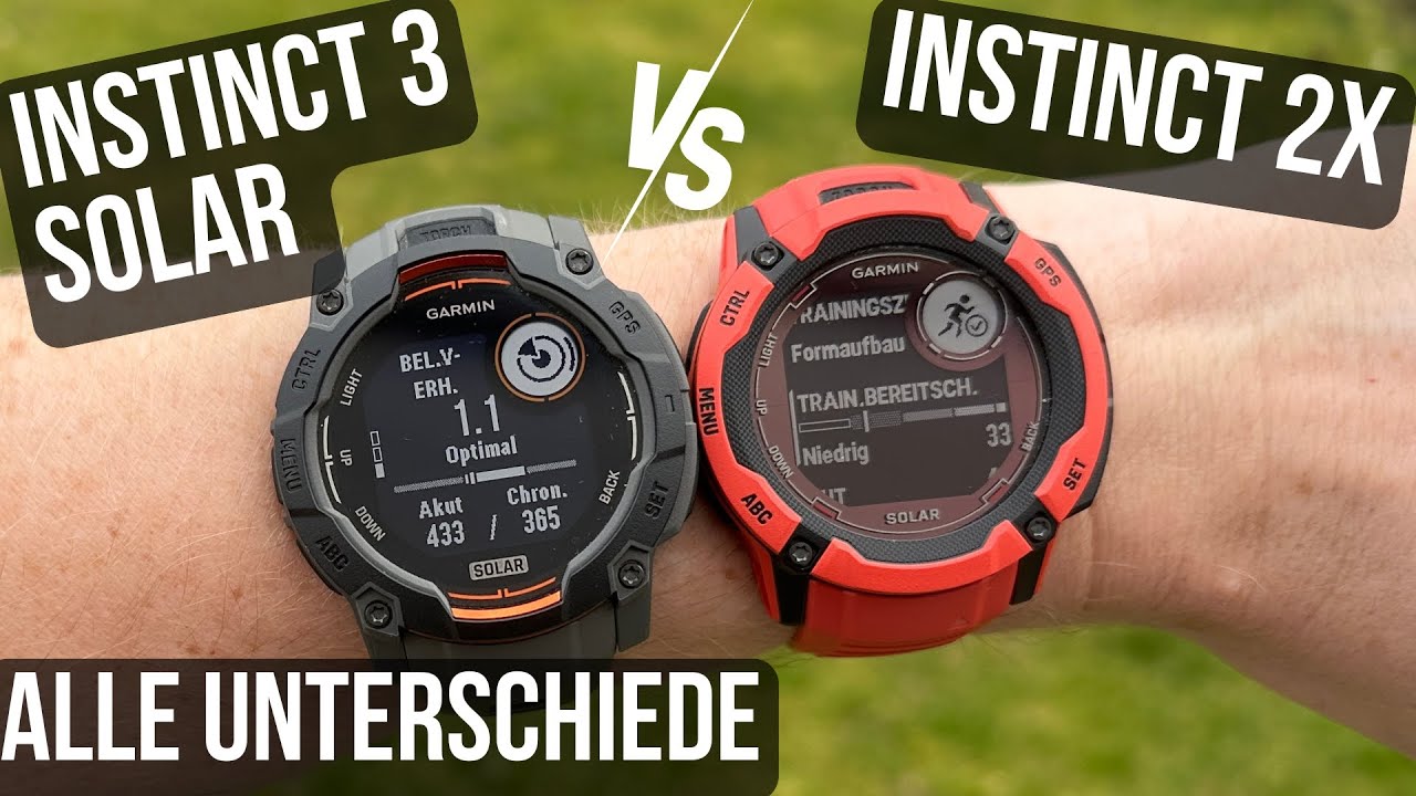 Garmin Instinct 3 Solar vs. Garmin Instinct 2X – Alle Unterschiede