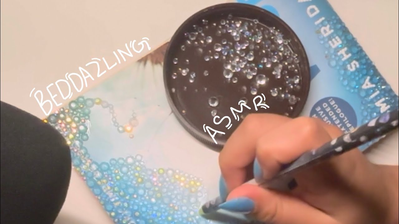 ASMR Bedazzling a book 
