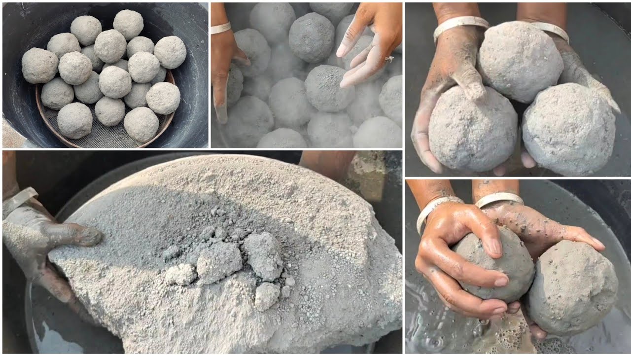Asmr- Super dusty reused pure cement dry/water crumbling 🎉HBD 2 all born in Aug 🎂