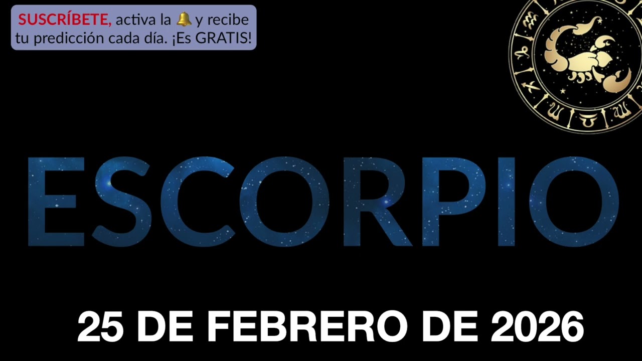 Hor&oacute;scopo Diario - Escorpio - 25 de Febrero de 2026.