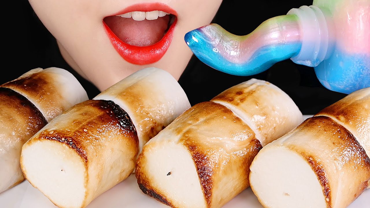GIANT ROASTED MARSHMALLOW ASMR HONEY JELLY MUKBANG ASMR