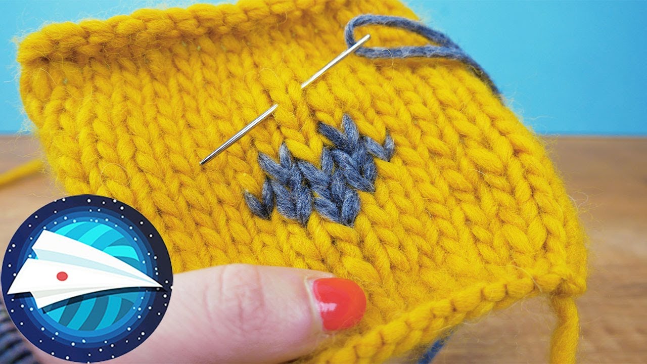DIY! 編み物に刺繍する方法　簡単！初心者向け