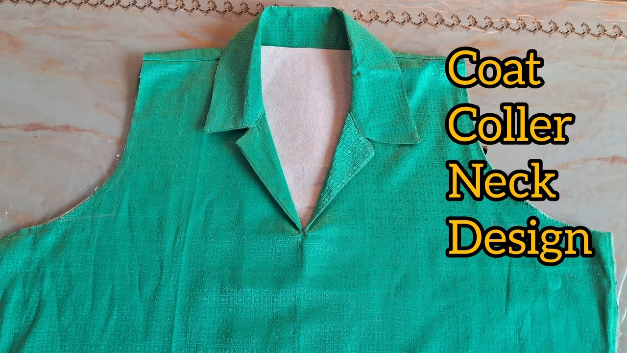 How to make Coat collar  neck  design | कोट  कोलर  गला डिजाइन step by step very easy method.