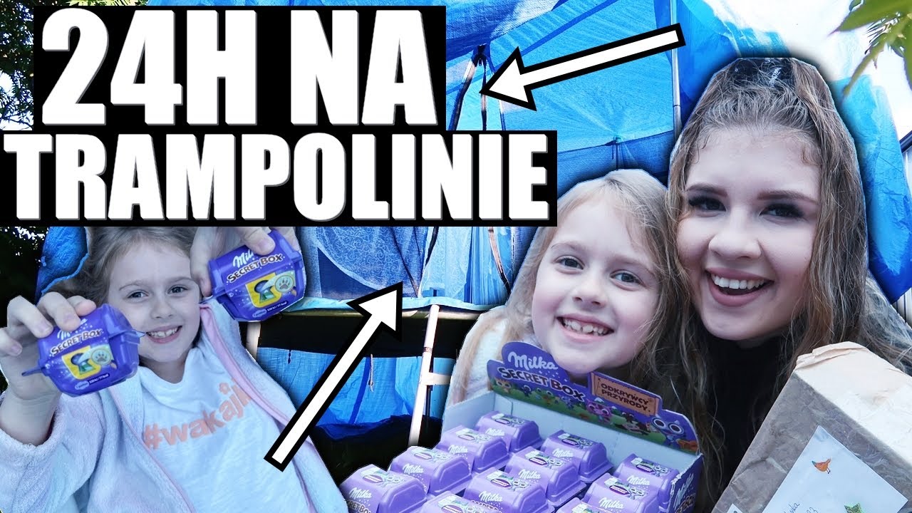 24H NA TRAMPOLINIE CHALLENGE 💜 ZŁAPAŁ NAS OGROMNY DESZCZ 😱 DIAMENTOWA MOO W MILKA SECRET BOX? 💜