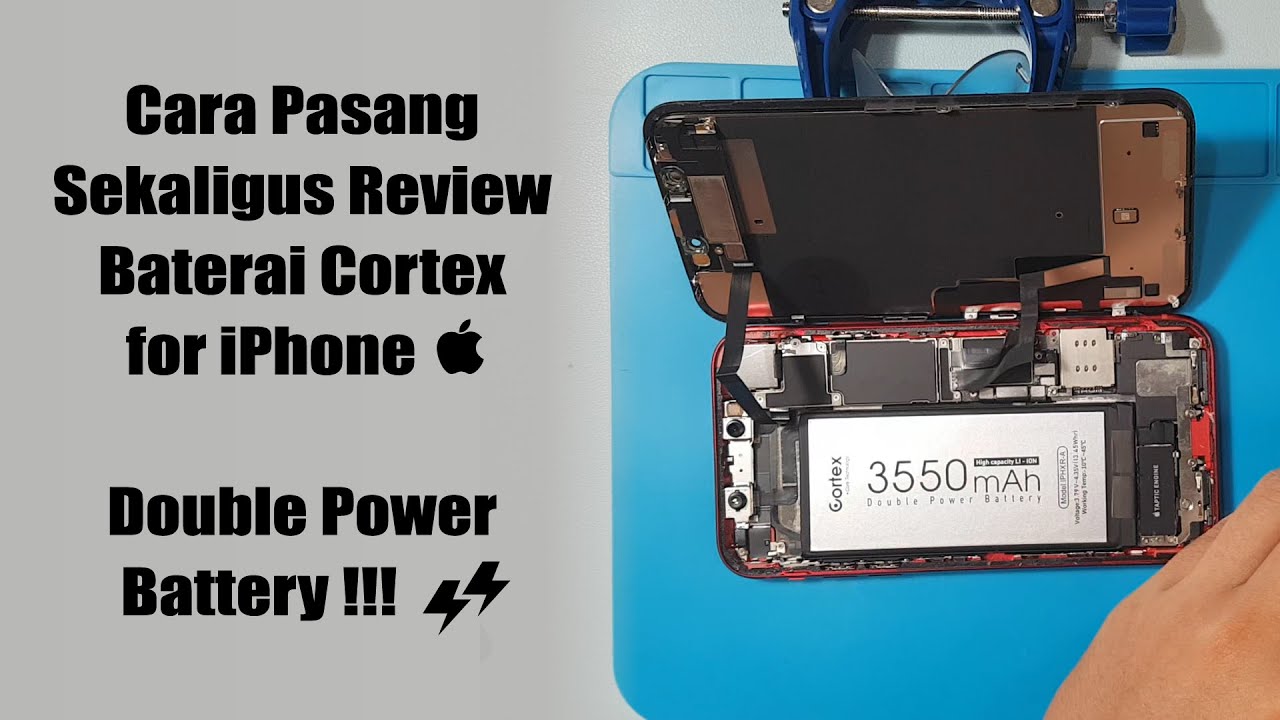 Pasang Baterai Cortex di iPhone XR + Tes Ketahanan Baterai 🔋