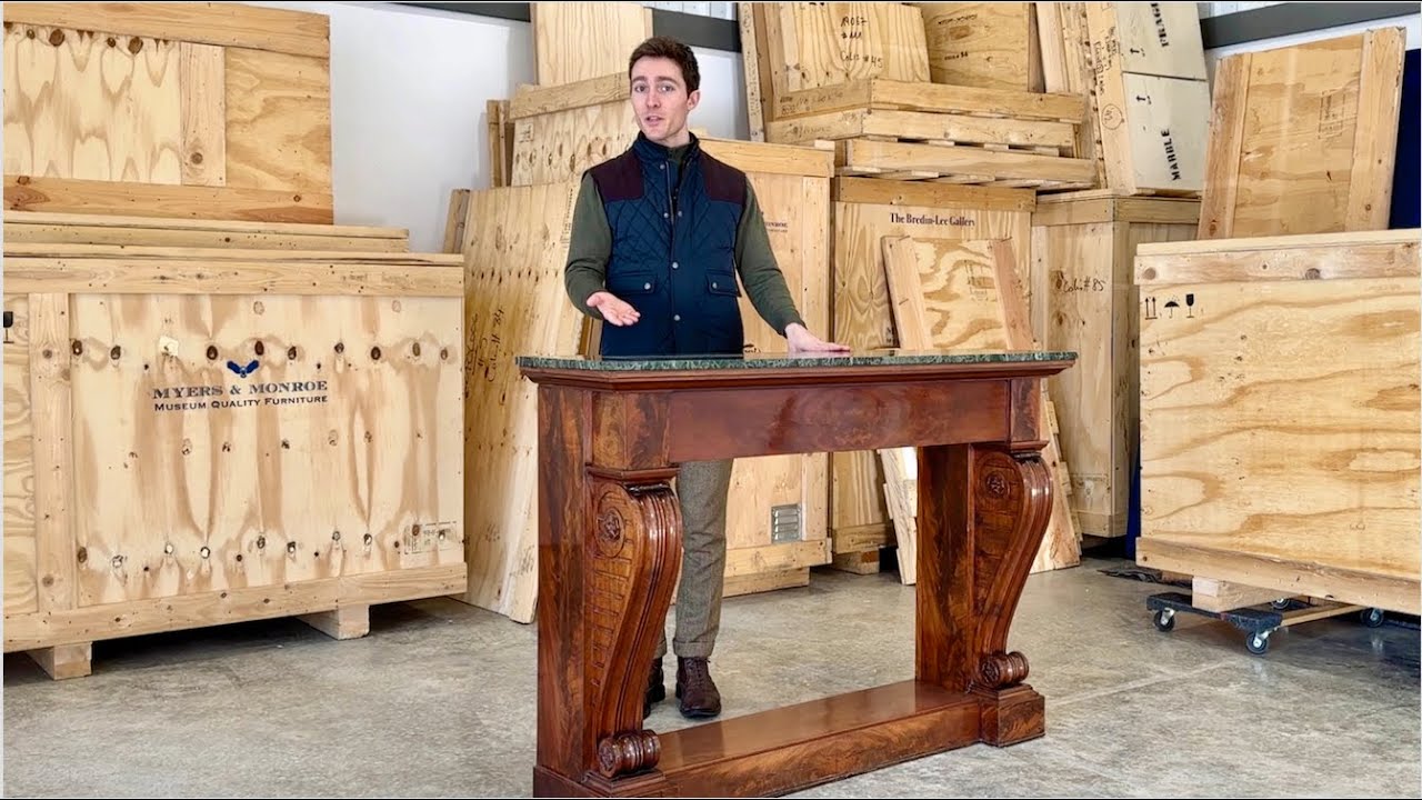 Fine Antiques (decorative arts) Education: Exceptional French 19th century mahogany Console Table