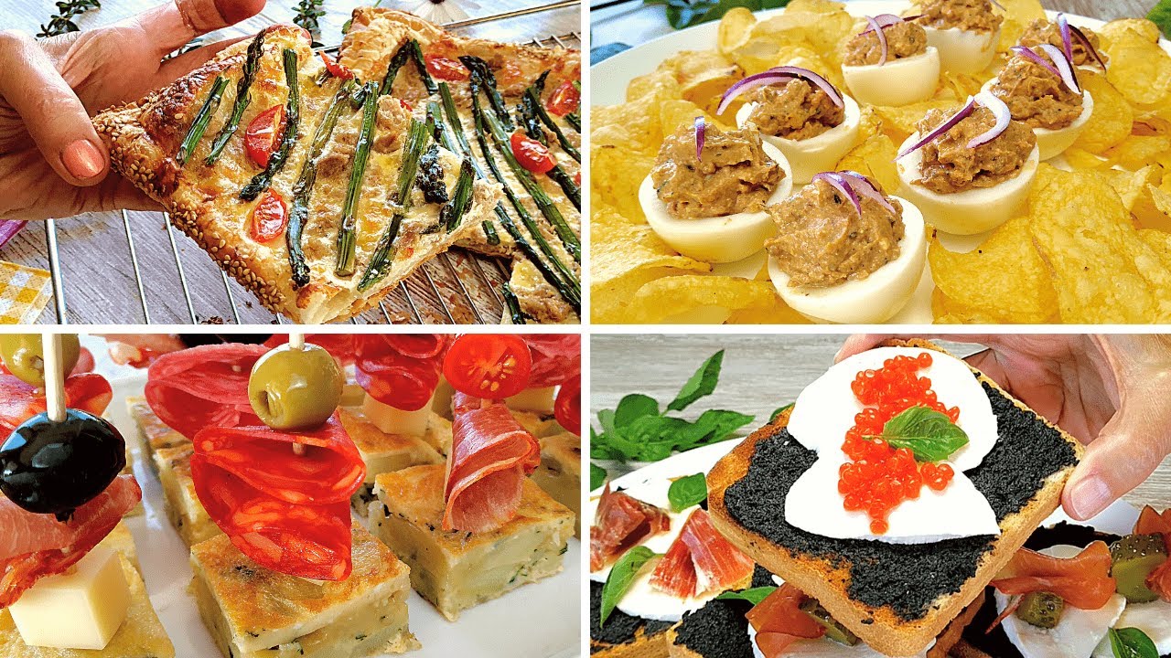 🎉😋CUATRO RECETAS de PICOTEO DELICIOSO PARA CENAS DE VERANO