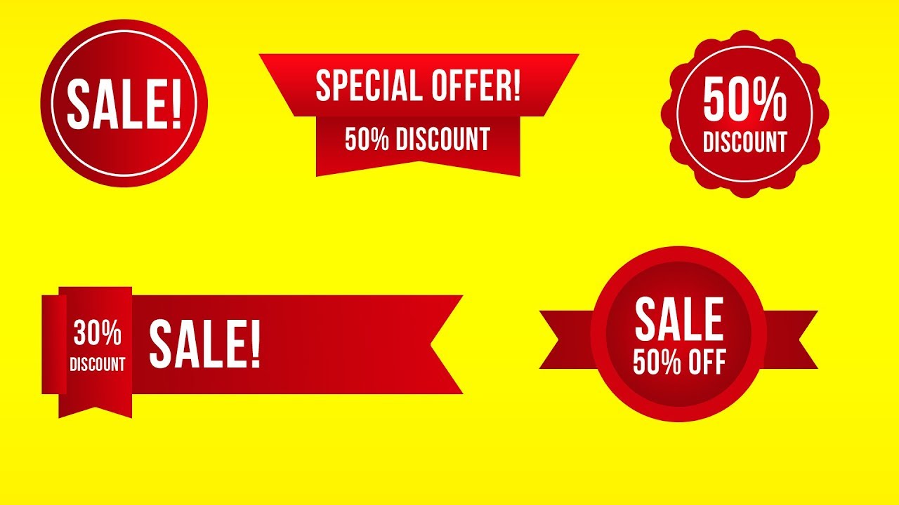 Discount Banner Design - Photoshop CC 2018 Tutorial