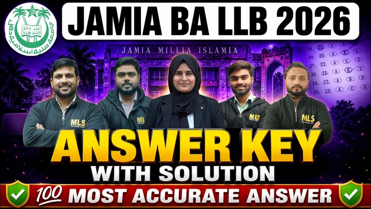 JMI BA LLB 2026 Most Accurate Answer Key with Solutions Complete Paper Discussion