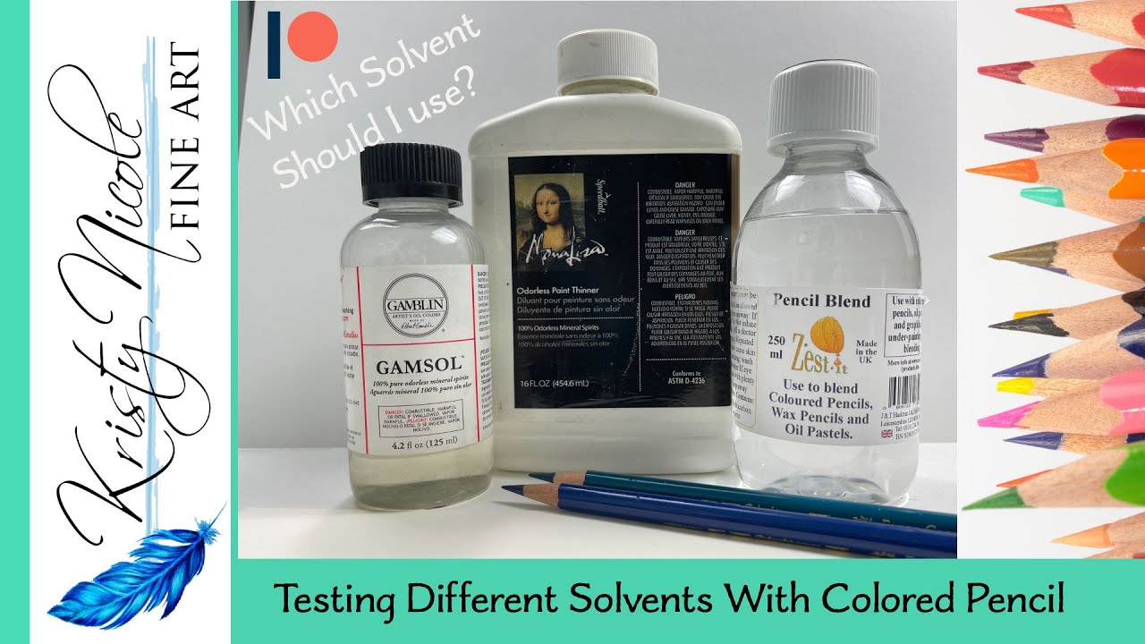 Comparing Solvents when Blending in Colored Pencil