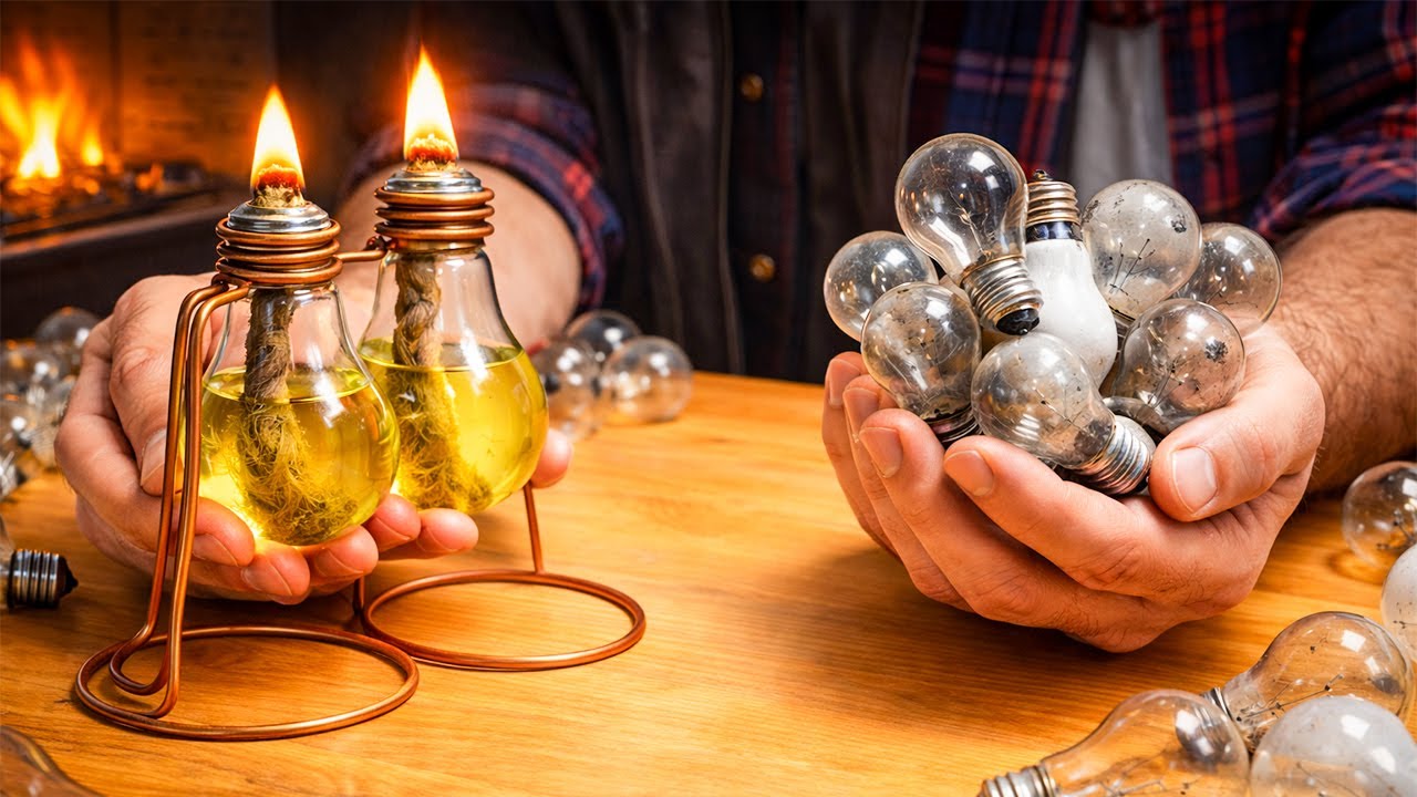 How to make a mini heater using old light bulbs - unlimited heat | DIY heater
