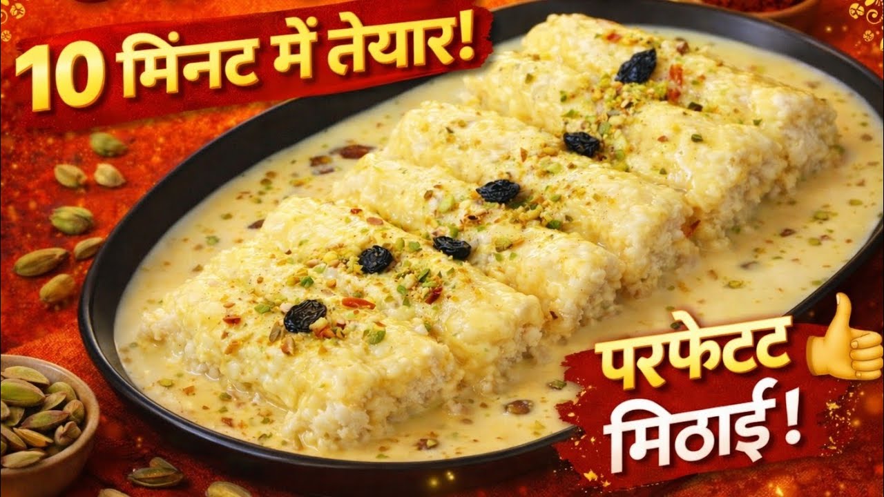 सिर्फ 10 मिनट में बनाएं ब्रेड रसमलाई 😋| बिना छेना की आसान रसमलाई रेसिपी | झटपट मिठाई/ रमजान स्पेशल /