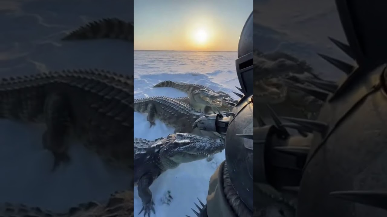 POV Knight Faces Giant crocodile Monster | AI Cinematic Battle