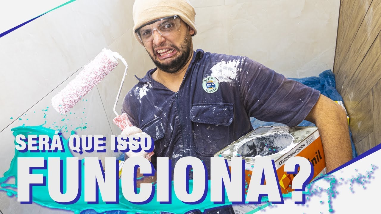 TESTEI APLICAÇÃO DE MASSA ACRÍLICA COM ROLO E OLHA O QUE DEU I DIY I TEMP03EP69
