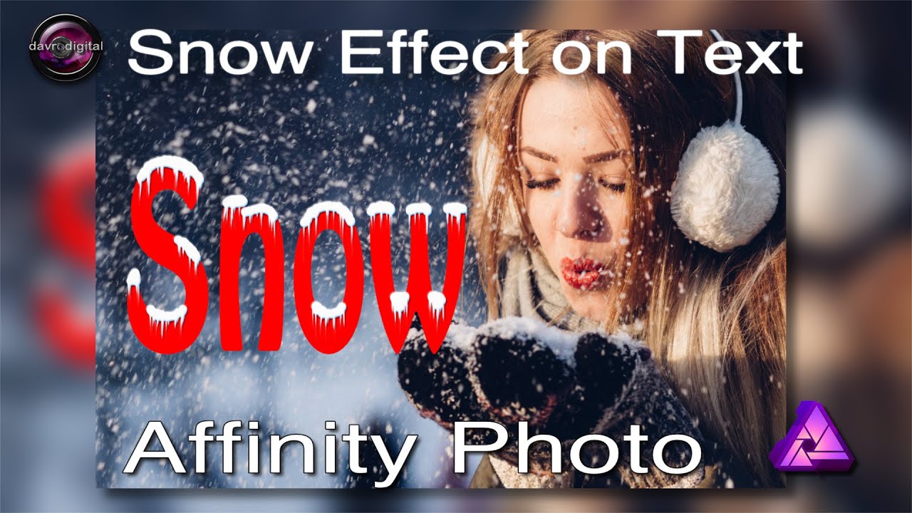 Snow Effect on Text Affinity Photo