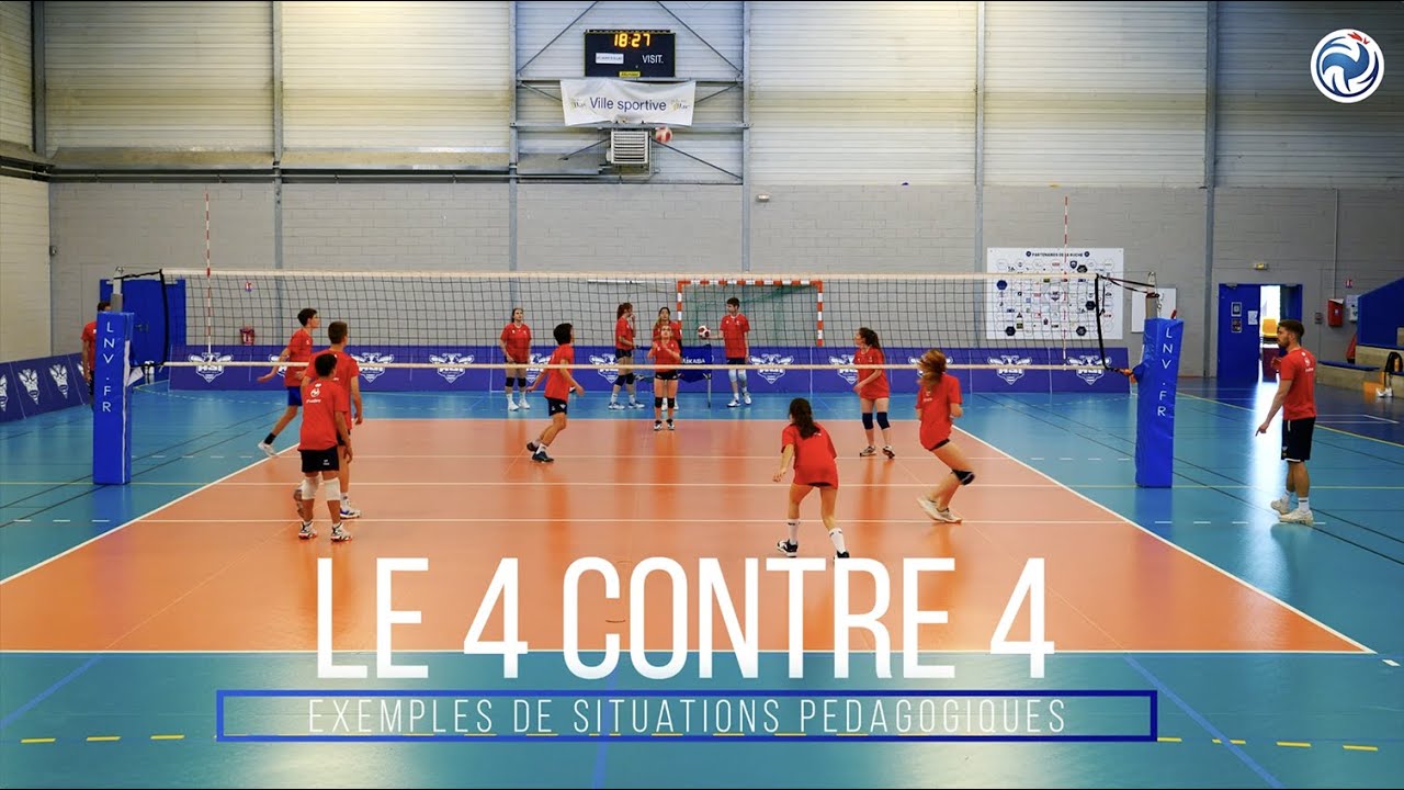 EDUC VOLLEY : Le 4 contre 4 - exemples de situations pédagogiques