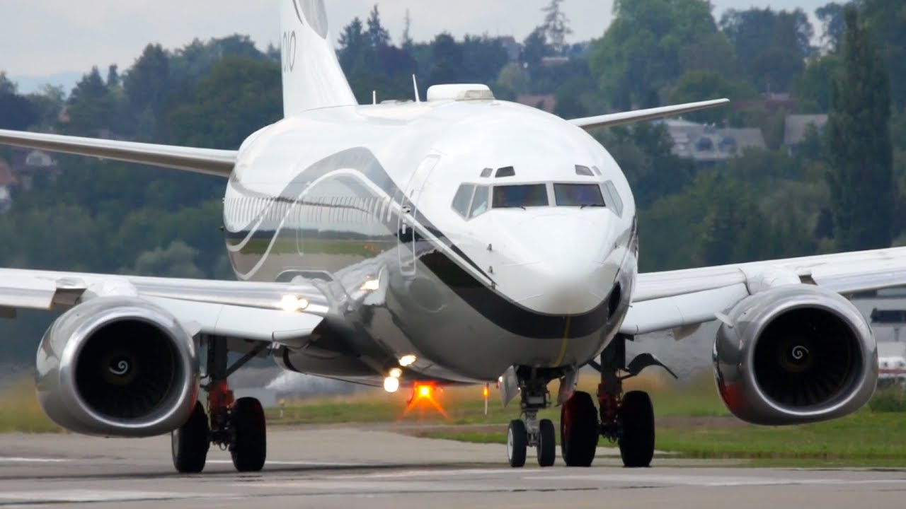 Boeing 737 BBJ * Special Livery * Take-Off at Bern Airport