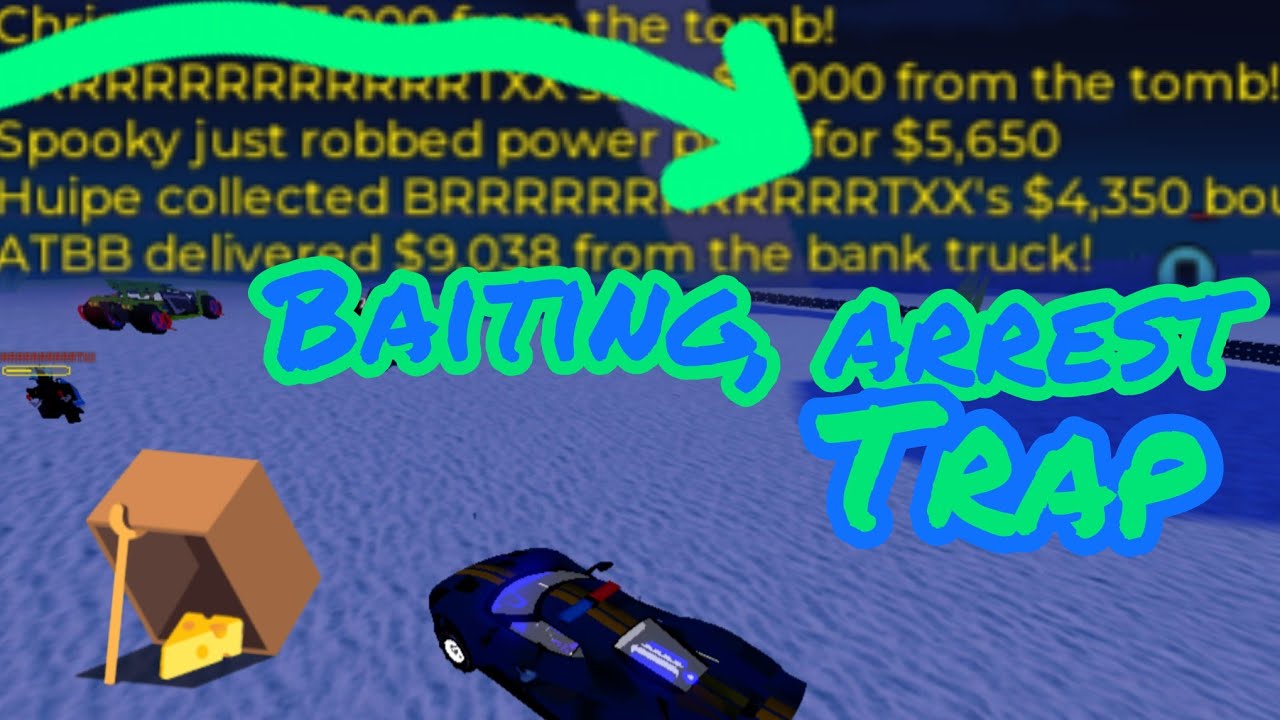 Baiting crims into arrest traps ROBLOX Jailbreak