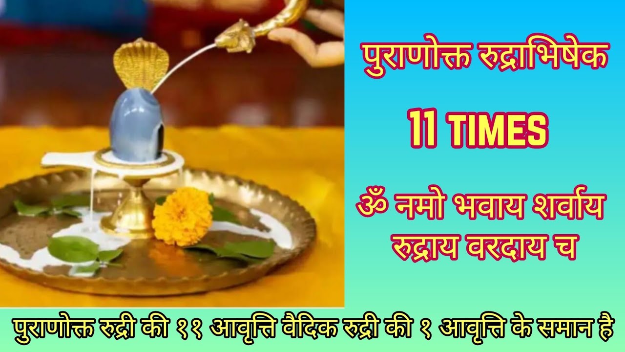 Rudrabhishek 11 Times | पुराणोक्त रुद्राभिषेक | ॐ नमो भवाय शर्वाय
