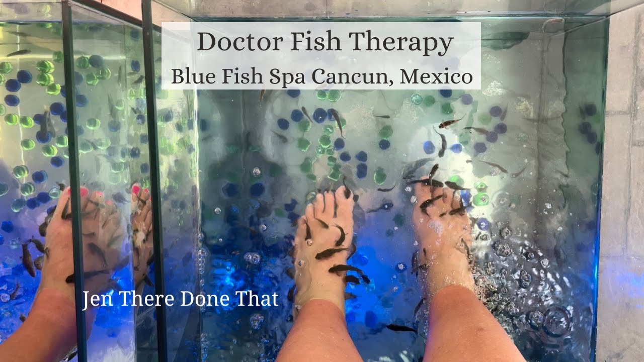 Педикюр с использованием рыбок-терапевтов | Спа-салон Blue Fish Spa, Канкун, Мексика