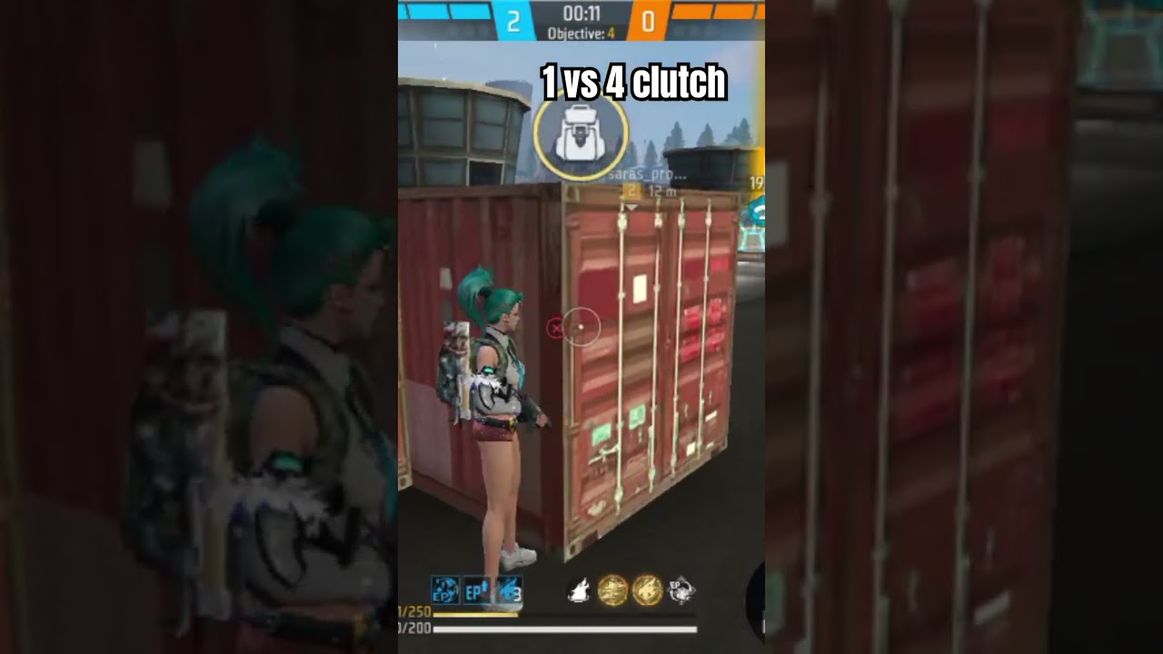 1 vs 4 clutch by Taniya #shorts #taniyagaming