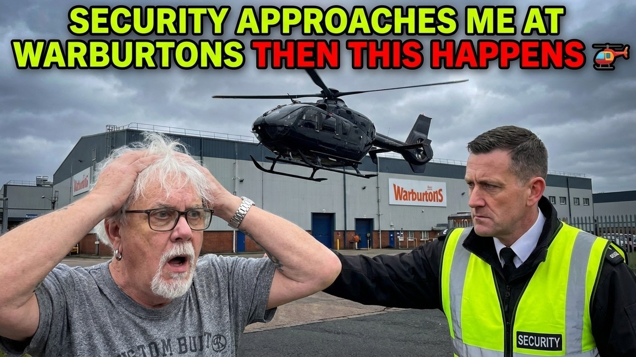 SECURITY APPROACHES ME AT WARBURTONS… THEN THIS HAPPENS 🚁