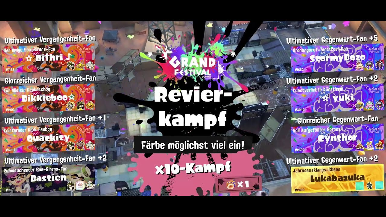 Splatoon 3 - Grand Festival - 10x Battles - Past vs. Present vs. Future