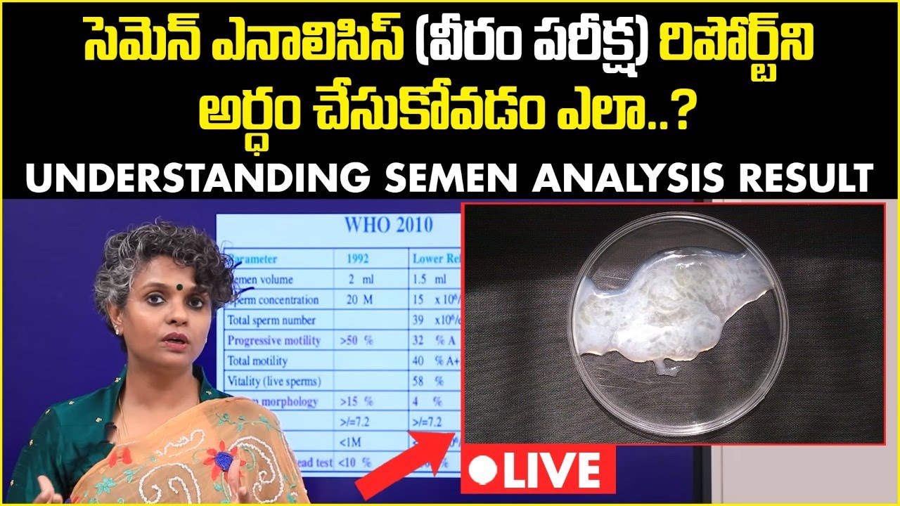 సెమెన్ ఎనాలిసిస్ రిపోర్ట్ || How to Read a Semen Analysis Report || Dr Suvarchala || Ziva Fertility