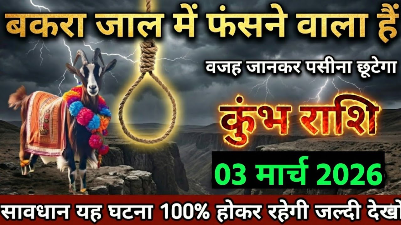 कुंभ राशि,26 फरवरी 2026 बकरा जाल में फंसने वाला हैं वजह जानकर पसीना छूटने लगेगा।