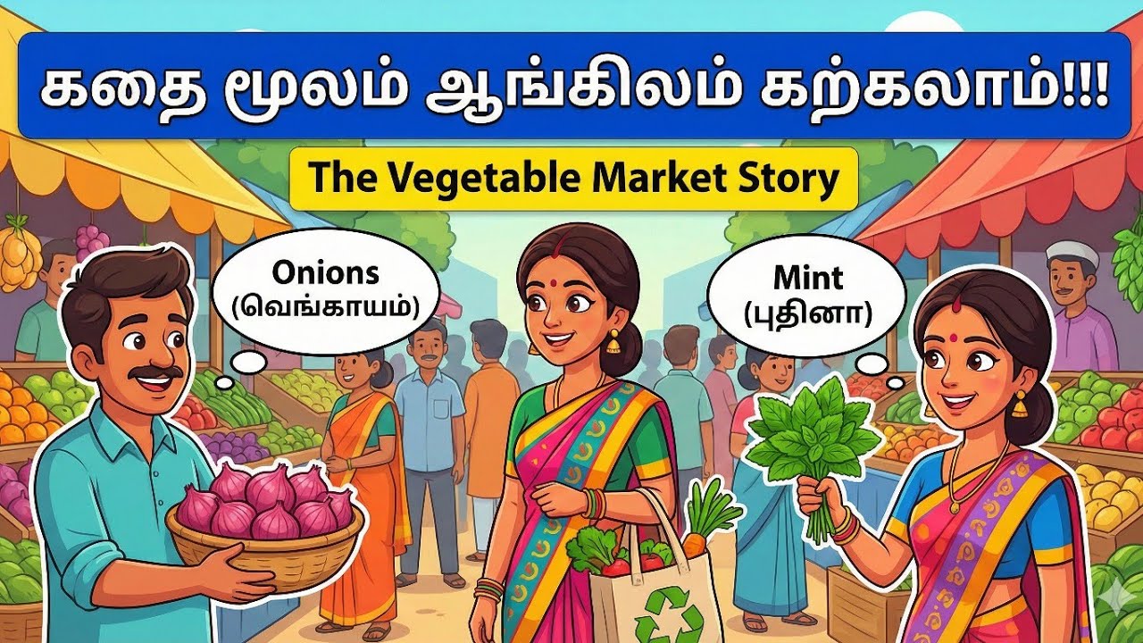 கதை மூலம் ஆங்கிலம் கற்கலாம் வாங்க!!! | Learn English Through Stories || Spoken English in Tamil. 