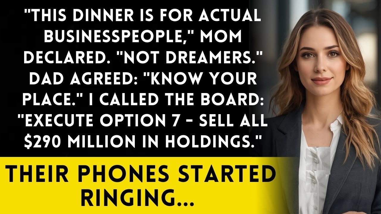 My Family Kicked Me Out Of The Family Dinner... So I Revealed My 51% Shares.