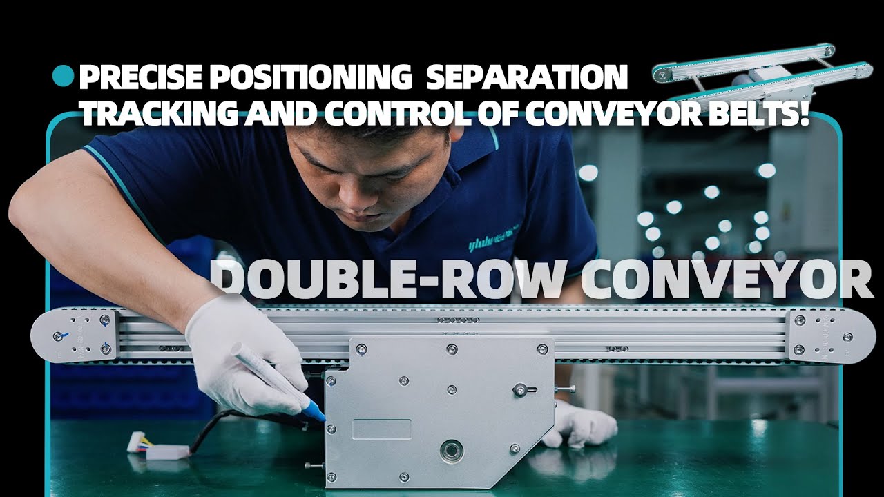 Actual record of assembling a double-row timing belt conveyor.