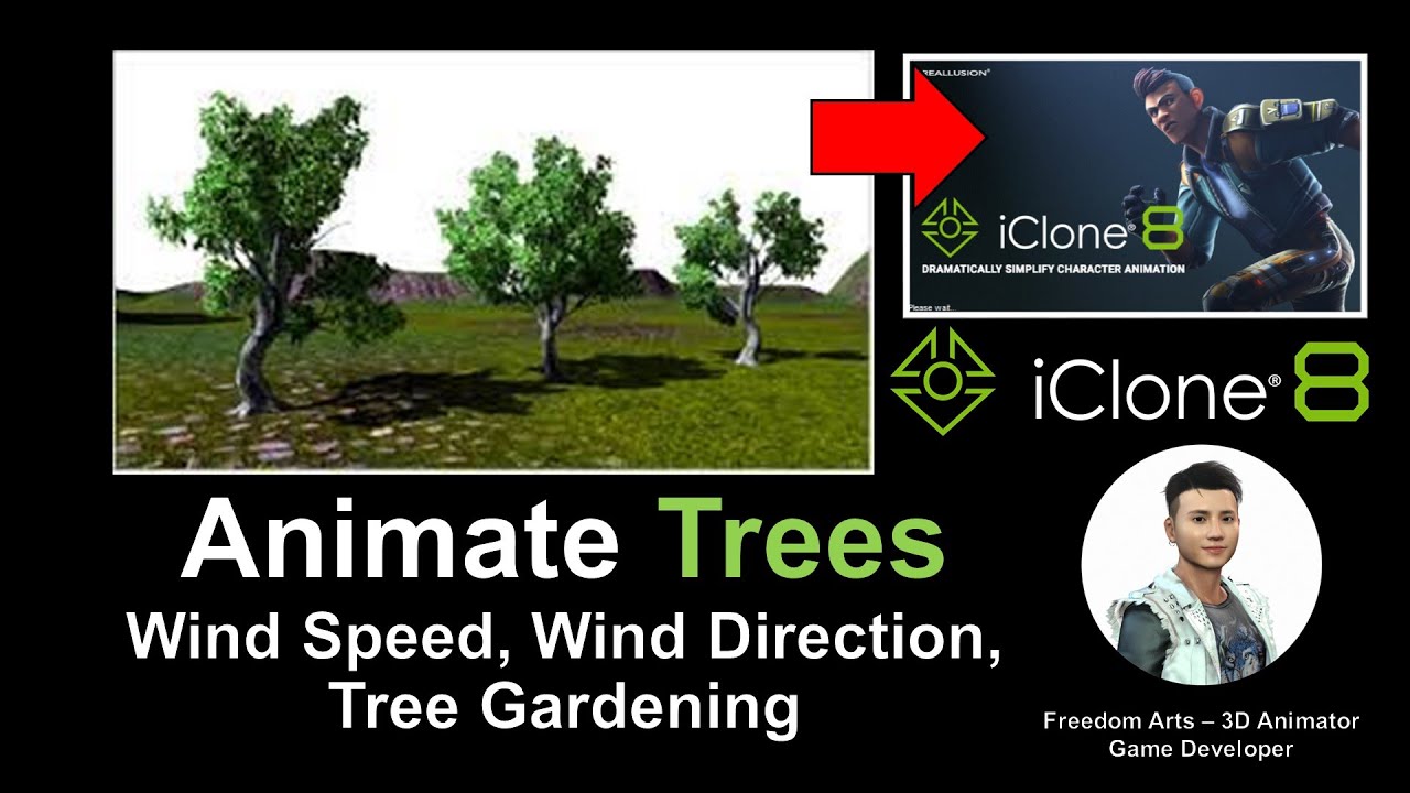 iClone 8 Tree Animation - Wind Speed, Wind Direction, Tree Gardening - Full Tutorial