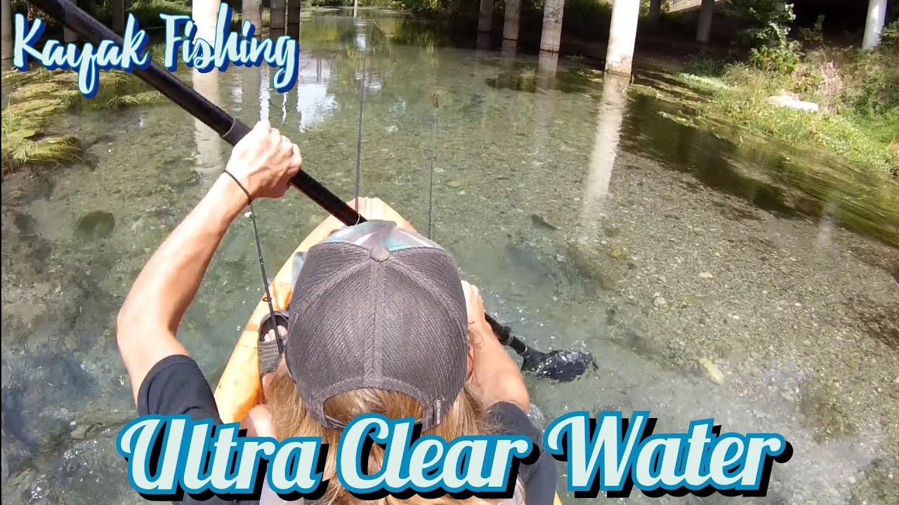 Kayak fishing ultra clear water | San Marcos River Rio Vista Park | let's go fishing ep.2