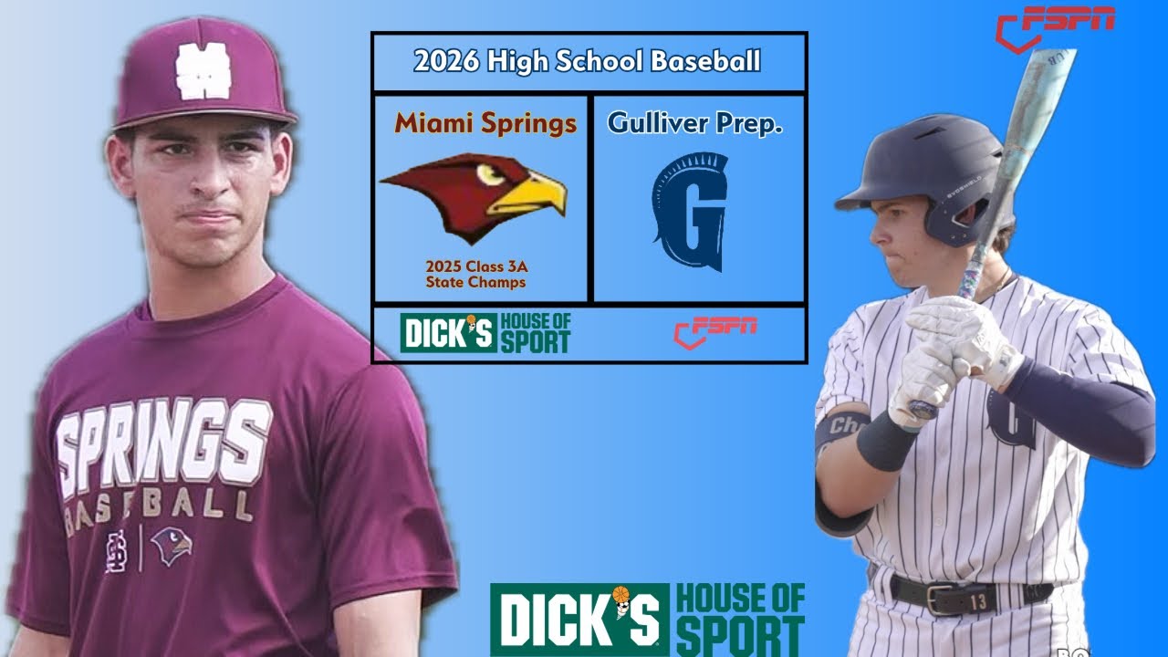 2026 HS Baseball Miami Springs @ Gulliver Prep February 16 #fspn #highschoolsports #fyp 