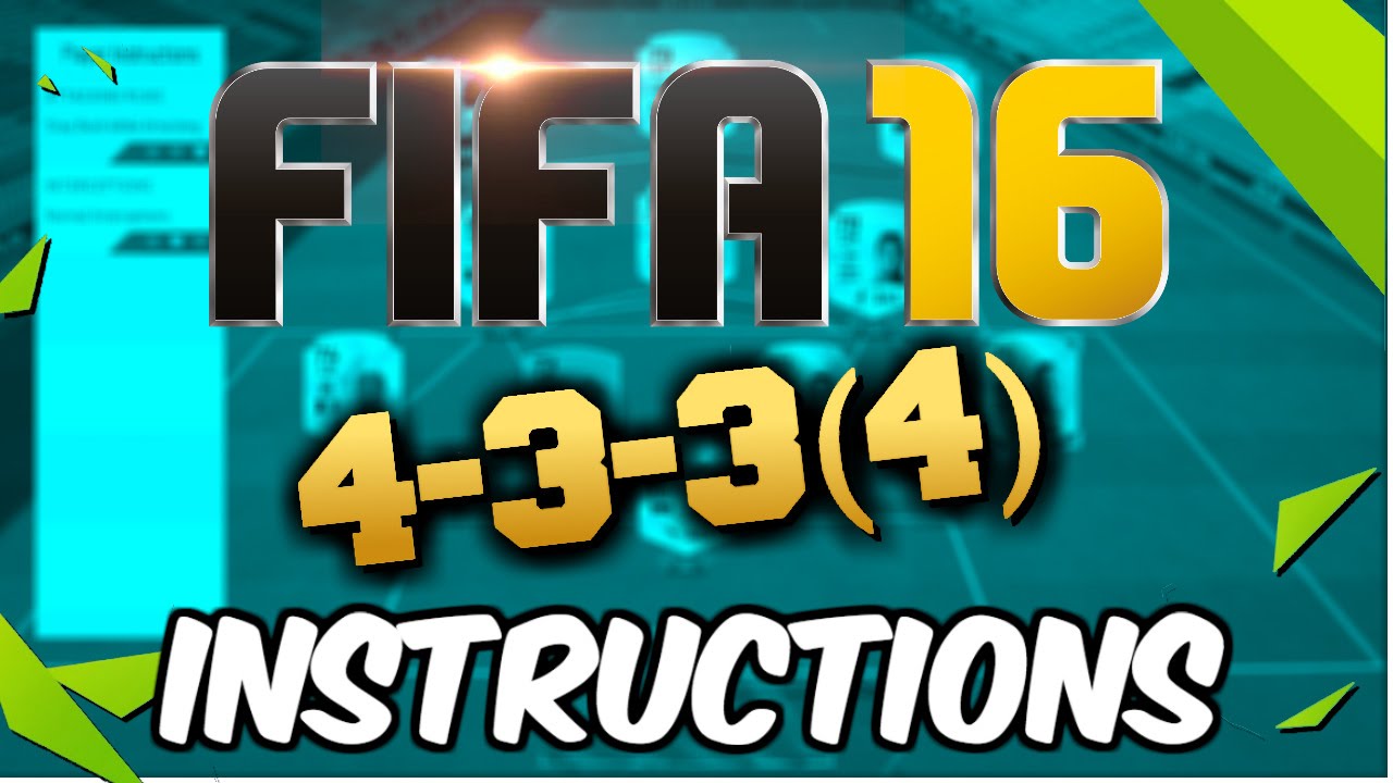4-3-3(4) INSTRUCTIONS VIDEO! - FIFA 16 ULTIMATE TEAM