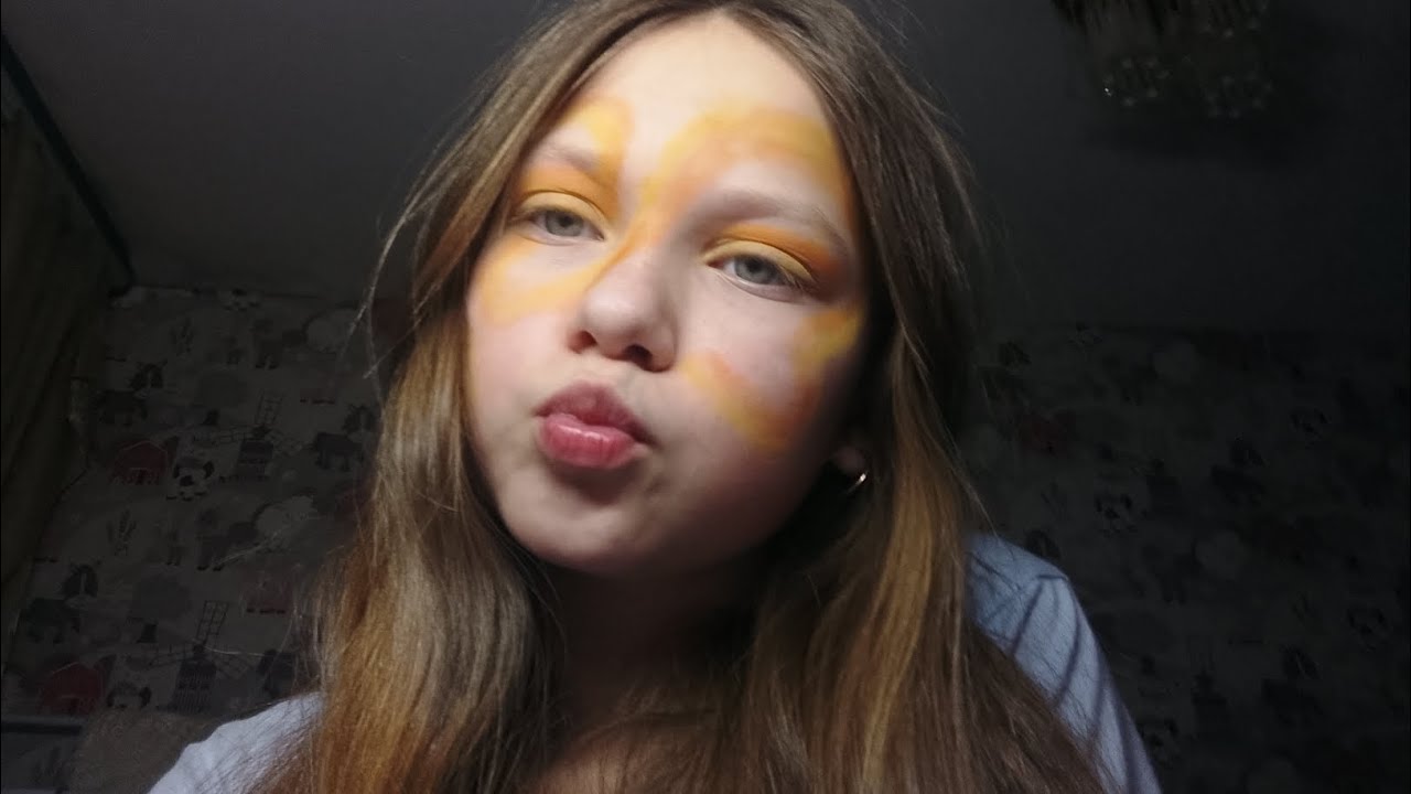 Я крашусь жёлтый оранжевый цветами 