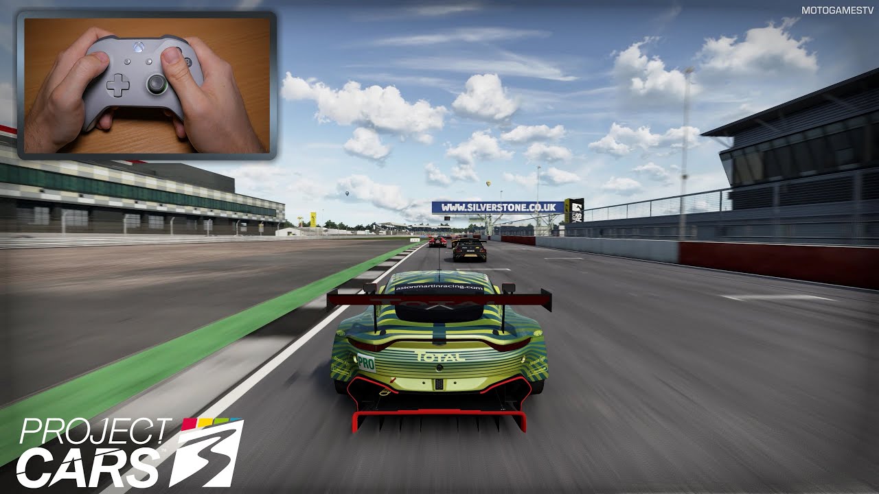 Project CARS 3 - Controller Gameplay [2019 Aston Martin Vantage GTE at Silverstone]