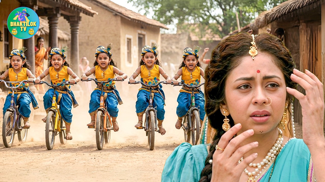 कान्हा की मायावी साइकिल Race देखकर मैया हुई भ्रमित || Yashomati Maiya Ke Nandlala