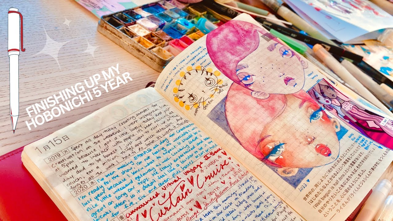 finishing up my hobonichi 5 year journal