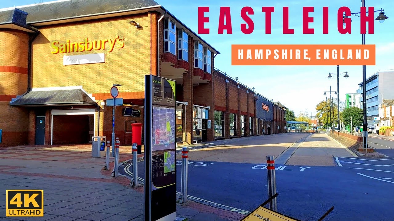 England : [4K] Walk | Eastleigh Town | Hampshire | England