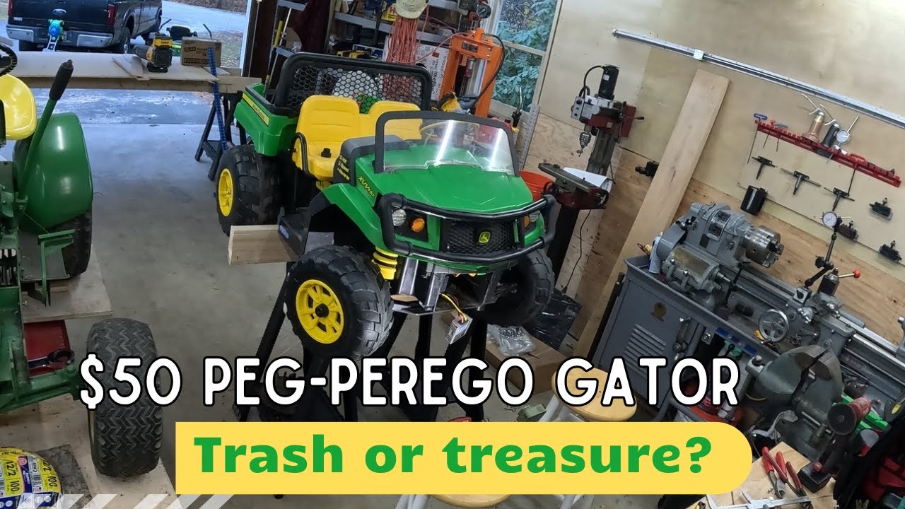 Спасение Peg Perego John Deere Gator за 50 долларов – DeWalt Swap и дистанционный выключатель