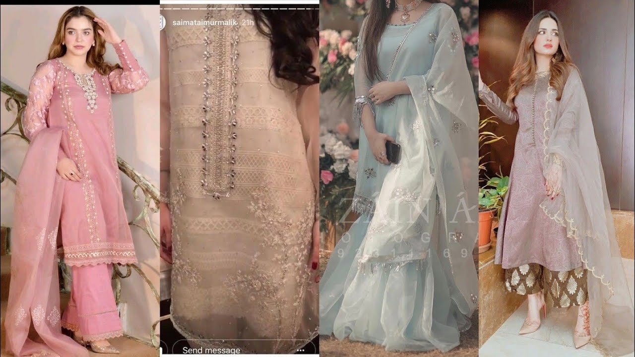 Tissue Organza Fabric Dresses Designs// Unique Dress Designs/ Party Wear Dresses....