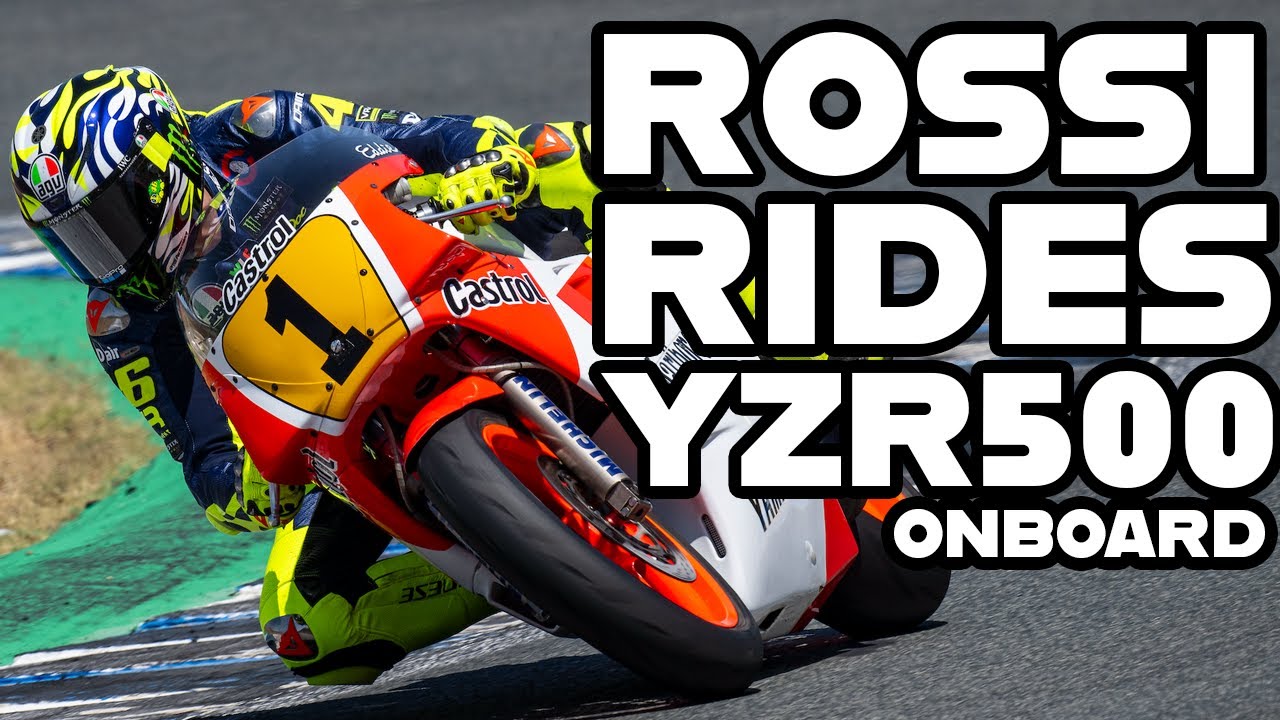 ROSSI RIDES 1986 YZR500 - Full on board lap of Jerez with 'The Doctor'