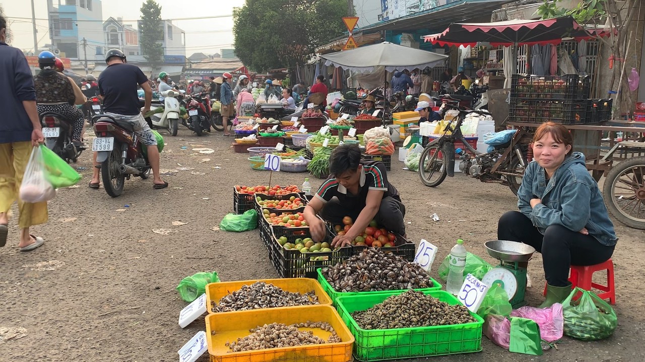 TOÀN CẢNH CHỢ ĐẦU MỐI HÓC MÔN SÁNG 26 TẾT