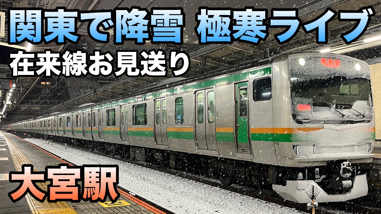【関東で降雪予報】宇都宮線・高崎線・貨物列車お見送りライブ(14:30で終了)in大宮駅 2026.2.7【極寒配信】