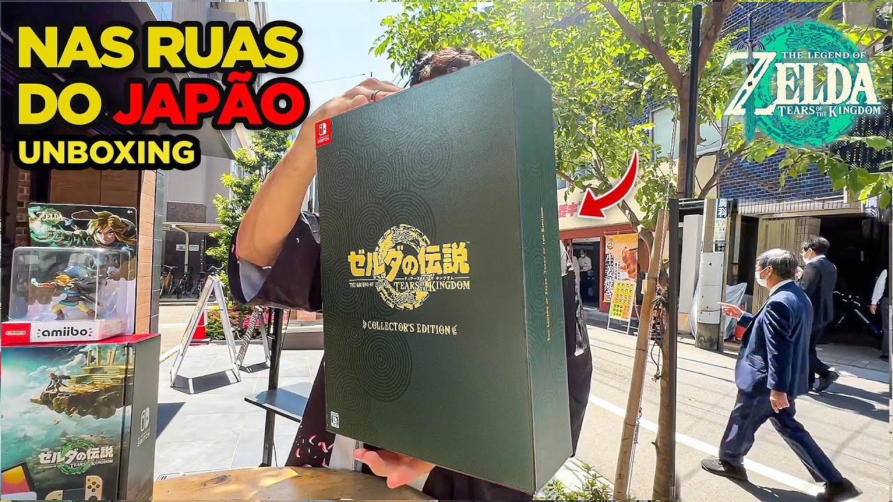 Absolutamente LINDA! Unboxing da Collectors Edition de Zelda Tears of the Kingdom nas ruas do Japão