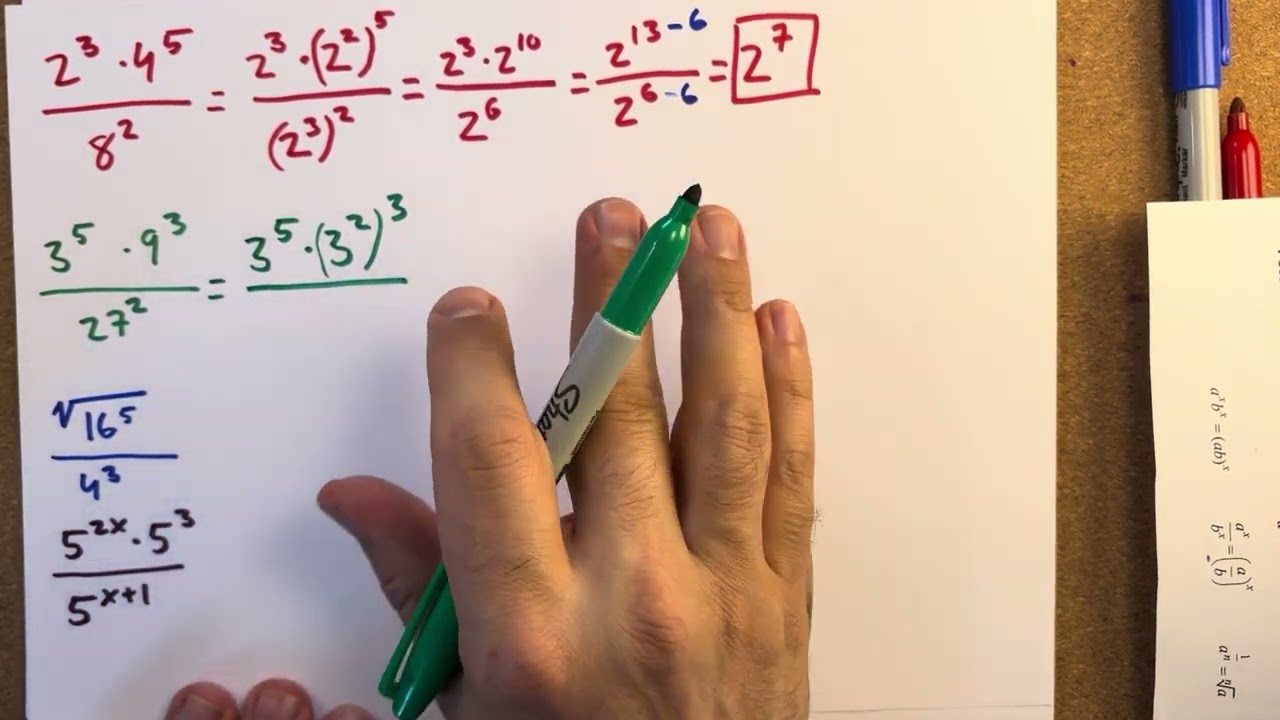 Multiplikation & division med potenser. Nivå 3. ma2